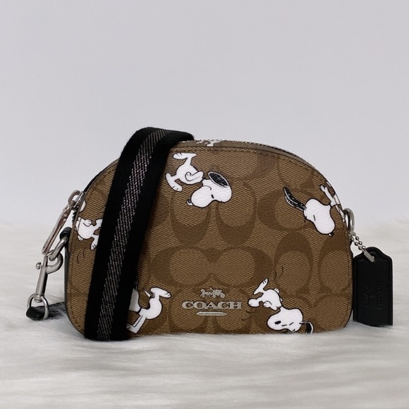 Coach Handbags - New💃Coach Coach X Peanuts Mini Serena Crossbody In Signature Canvas With Snoopy